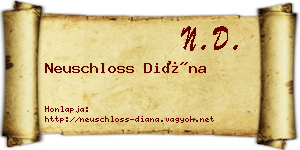 Neuschloss Diána névjegykártya