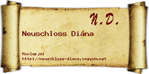 Neuschloss Diána névjegykártya